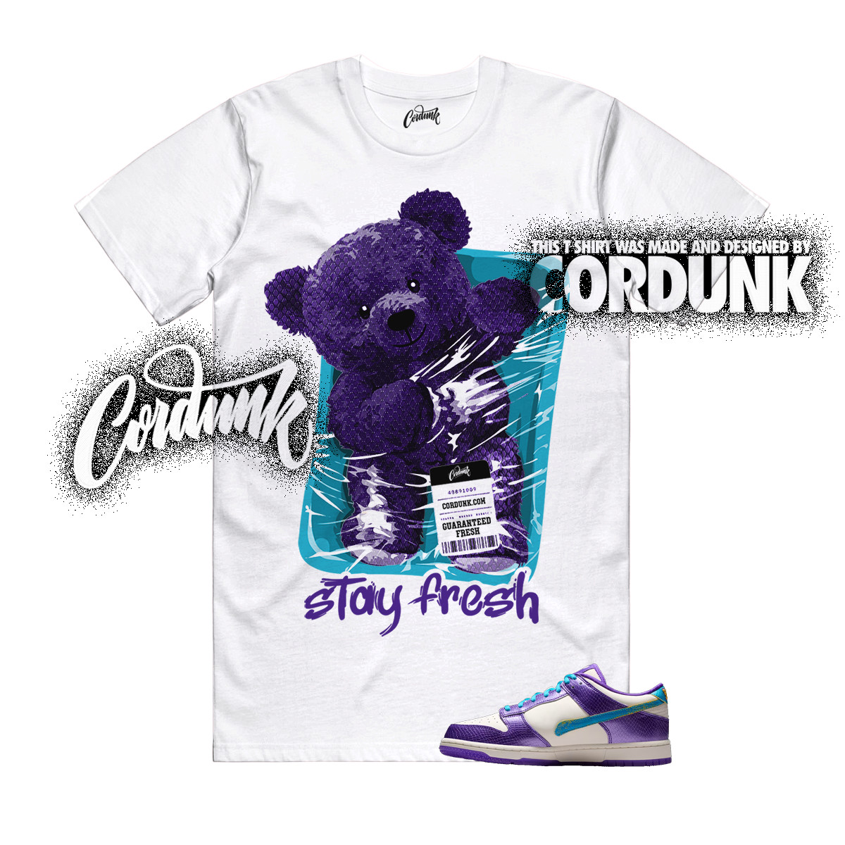 Dunk Charlotte to LA Fierce Purple Blue Lagoon Draft Day T Shirt Match STAY