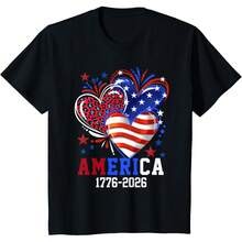 Flag Heart Leopard 1776 2026 July 4th T-Shirt Unisex #3