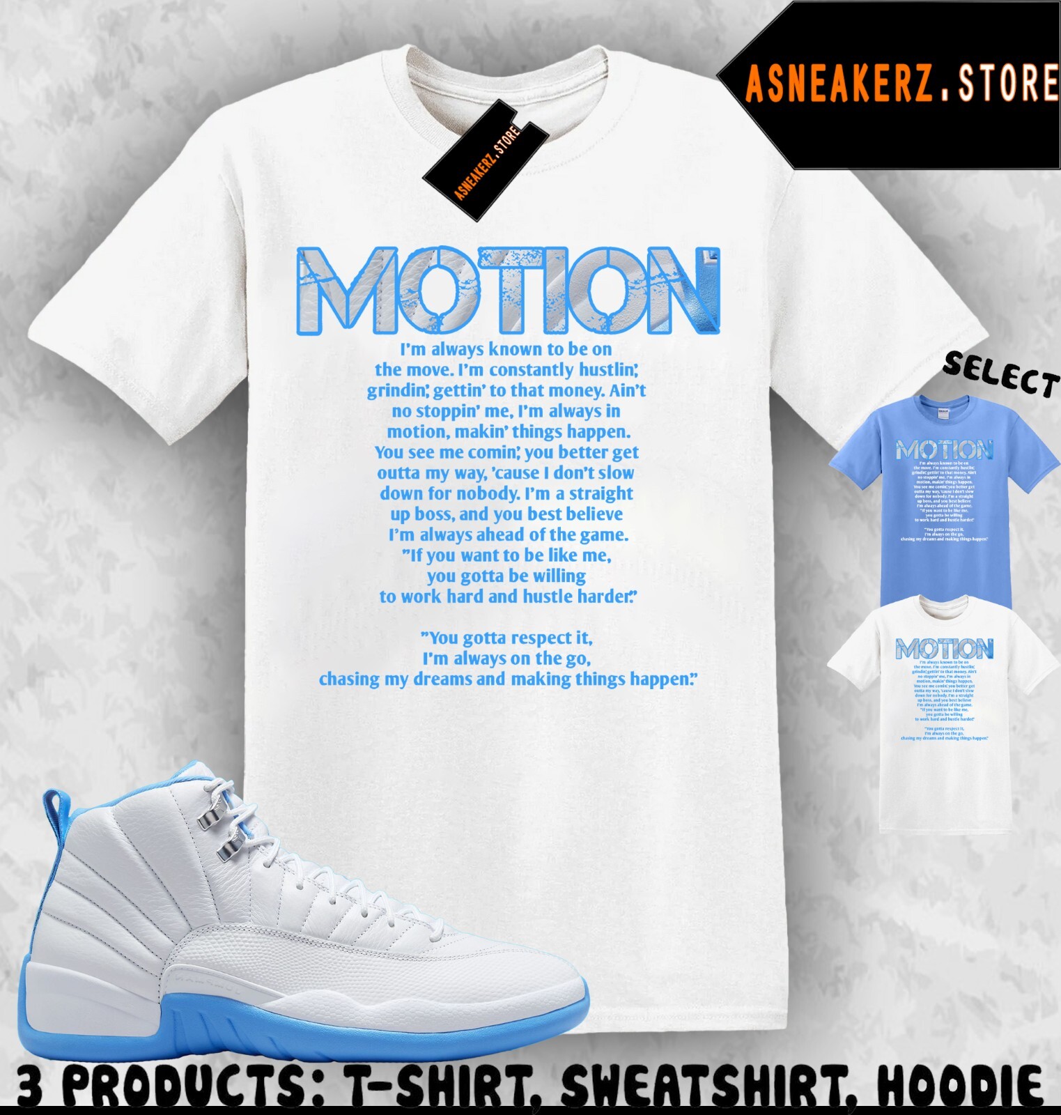 Shirt Matching AJ 12 Melo 2025 Denver Nuggets Match Sneaker Motion 12s T-Shirt