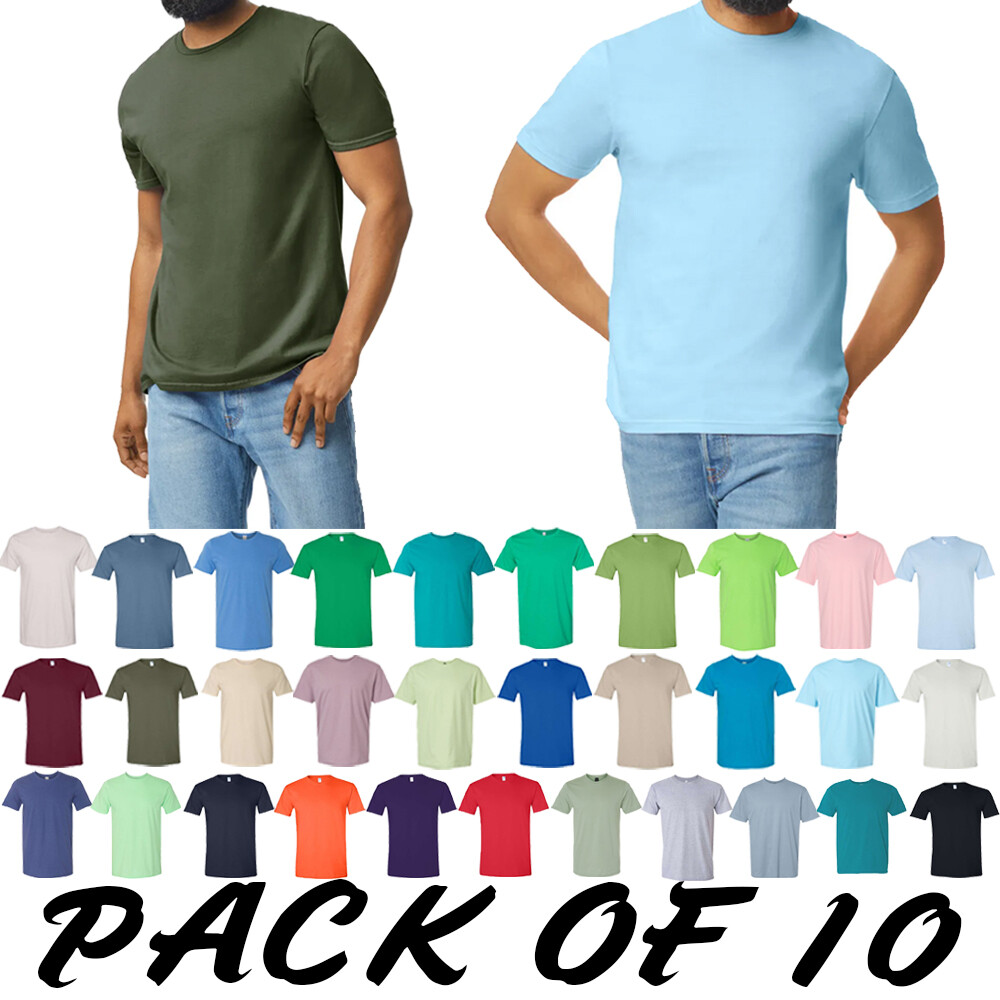 Gildan – Softstyle T-Shirt – 64000 (Pack Of 10) Bulk Plain Adult T-Shirt
