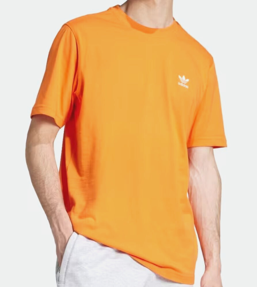 NEW MENS ADIDAS ORIGINALS ESSENTIALS TREFOIL TEE SHIRT~SIZE XL #JY2647 ORANGE