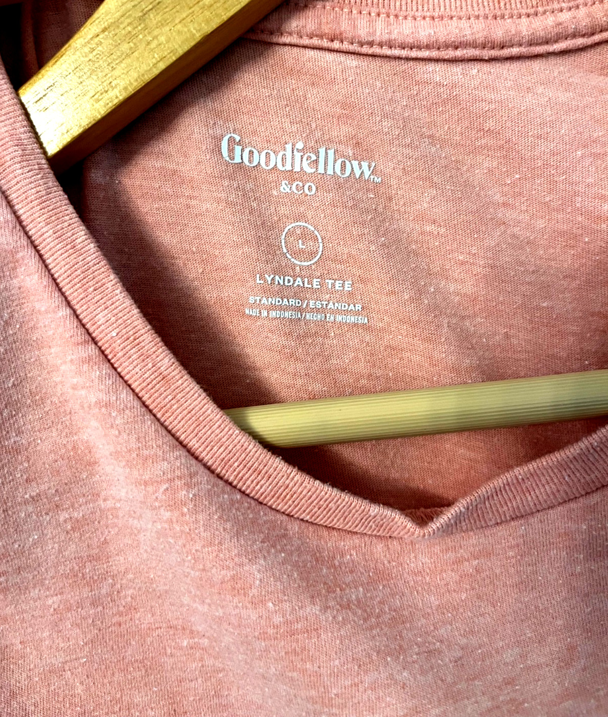 Goodfellow & Co. peach pink Lyndale t-shirt – Men’s Size L