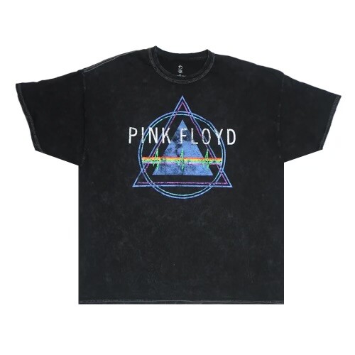 Rex Men’s Pink Floyd Dark Side Of The Moon Short Sleeve Crew Neck T-Shirt, Black