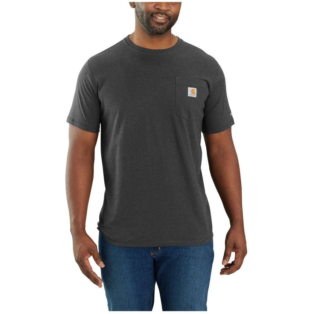 NWT Carhartt Force Relaxed Fit Short Sleeve Pocket T-Shirt in Carbon Heather M