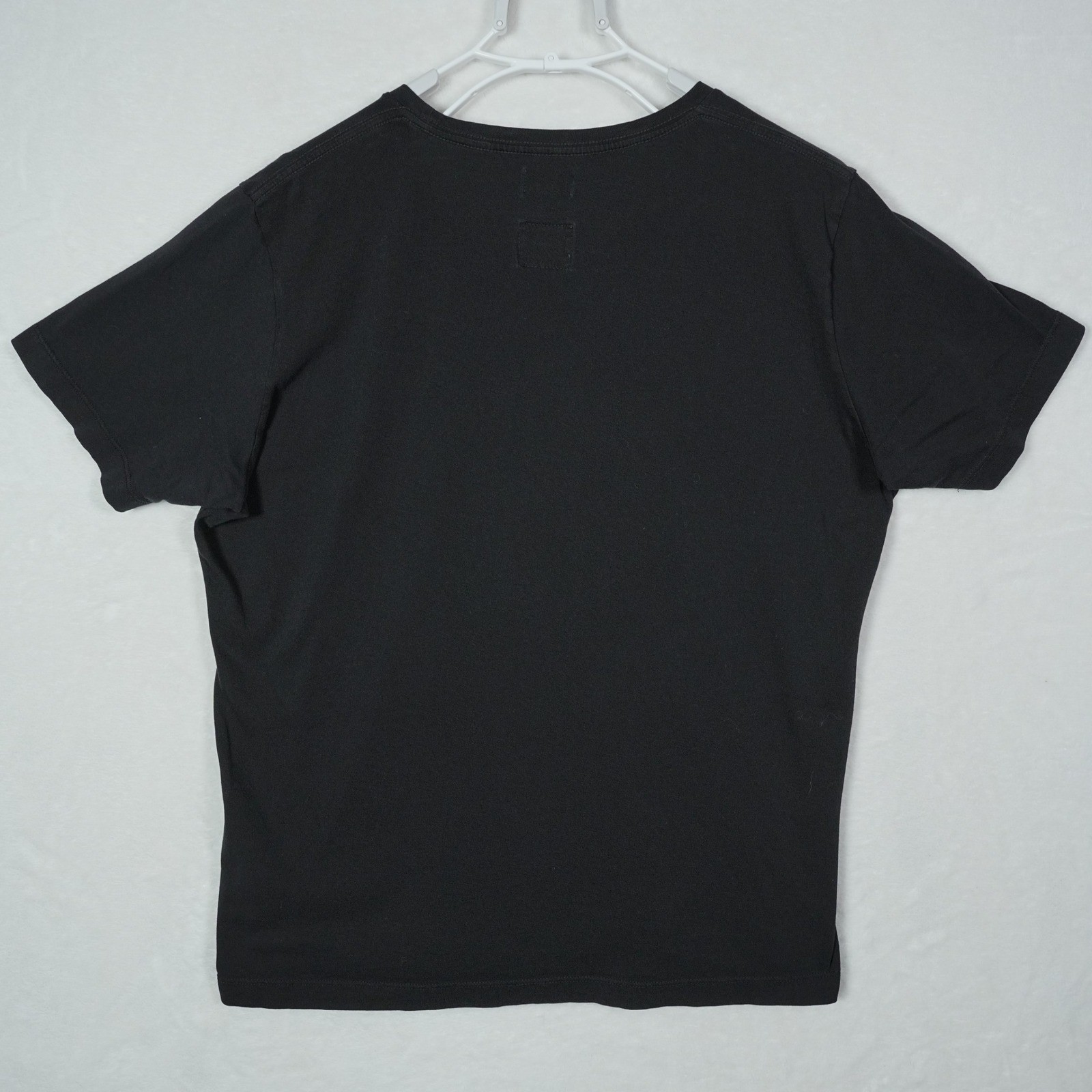 Diesel Mens Black Scoop Neck Pocket T-Shirt Metal Logo Plaque XL Cotton Bulgaria