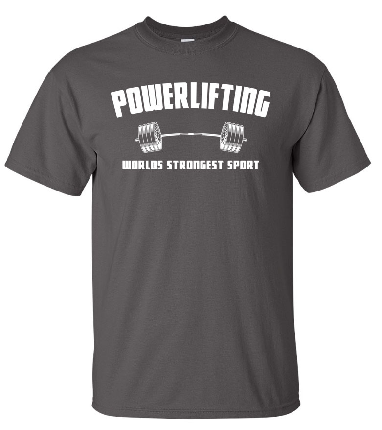POWERLIFTING Gym T-SHIRT – Weightlifting Bodybuilding Strongman Bench Deadlift