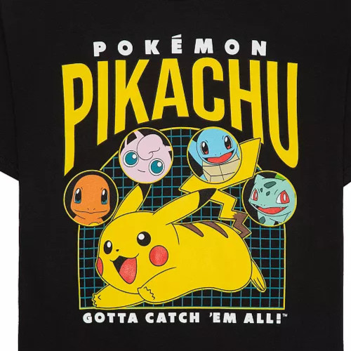 Pokemon Men’s Big Pikachu Eevee Charmander Red Blue 151 T Shirt Anime XL NWT