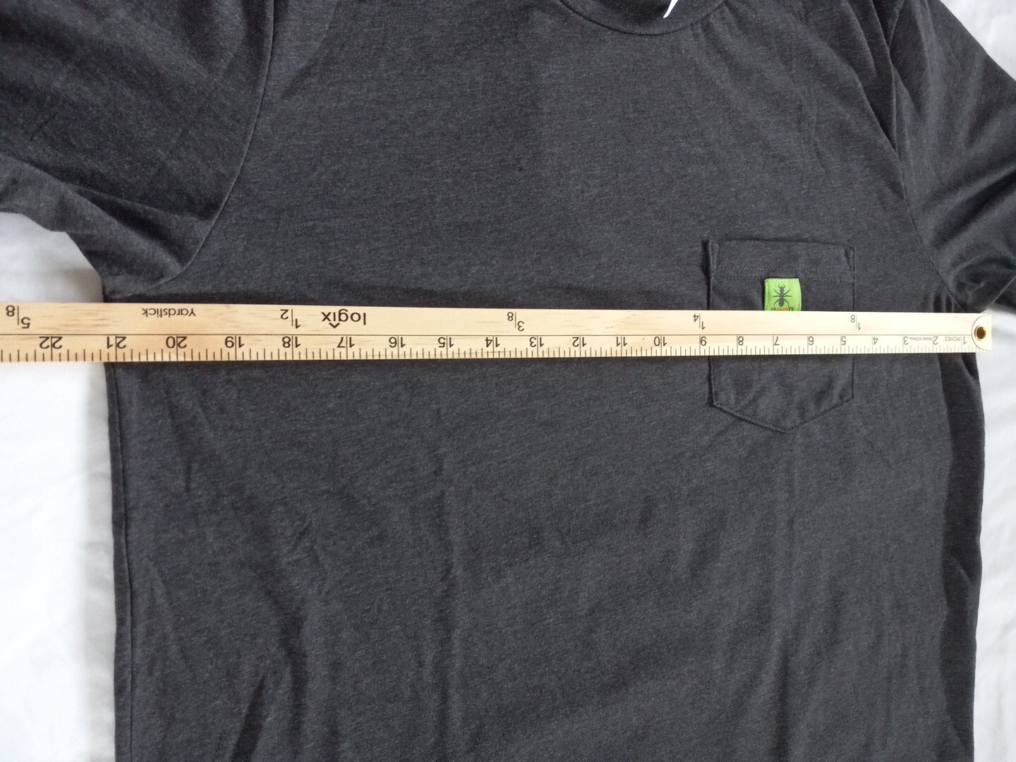 Humants Men’s Large Workwear /Outdoor Jersey Pocket Tee Dark Gray heather Cotton