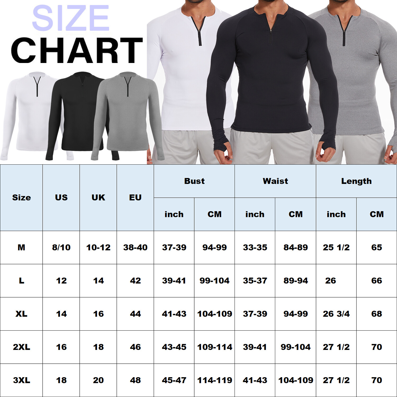 Men’s 1/4 Zip Long Sleeve Shirt Quick Dry Running Tops Athletic Quarter T-Shirt