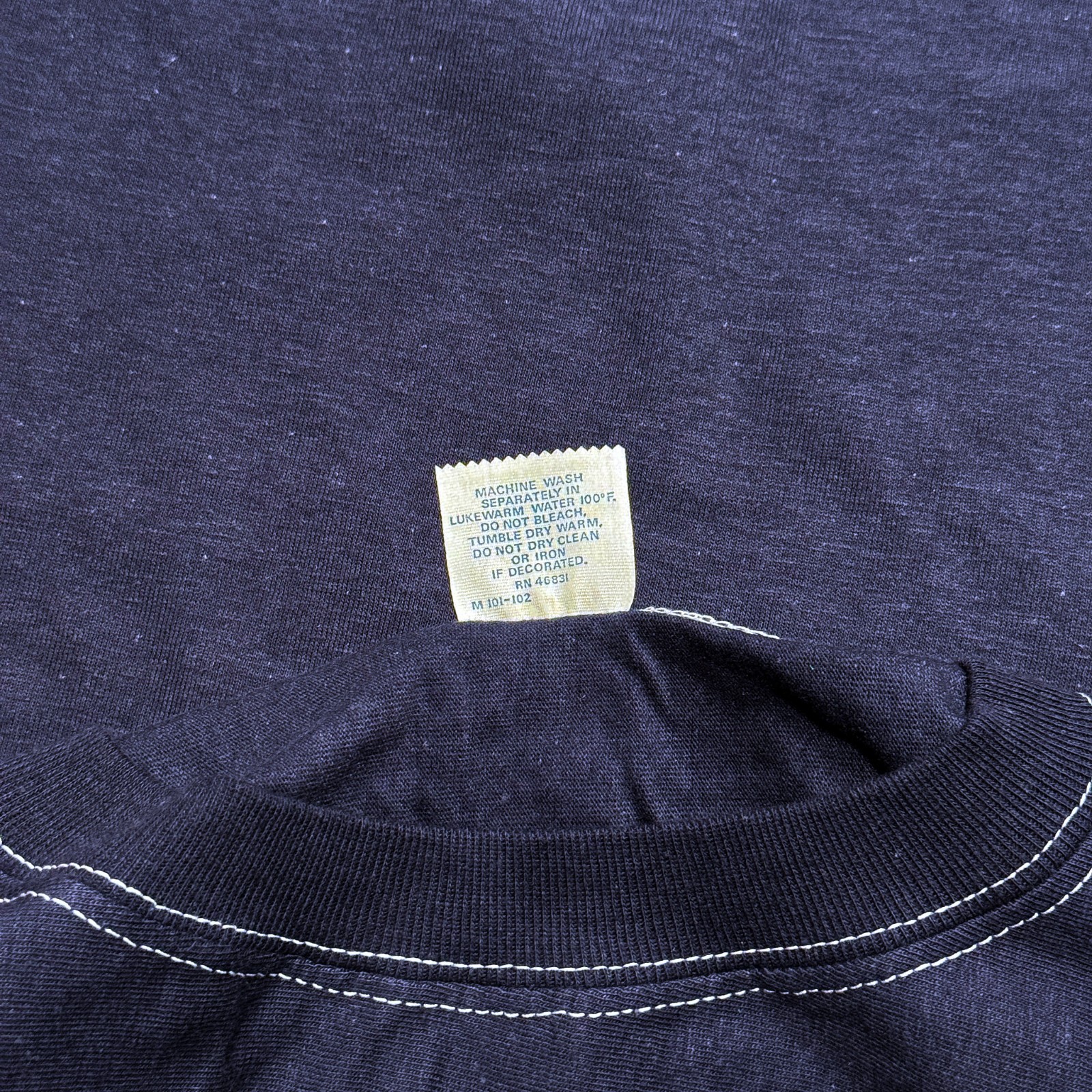 Vintage Signal Adult XL (46) Navy Blue Football Cotton T-Shirt NOS