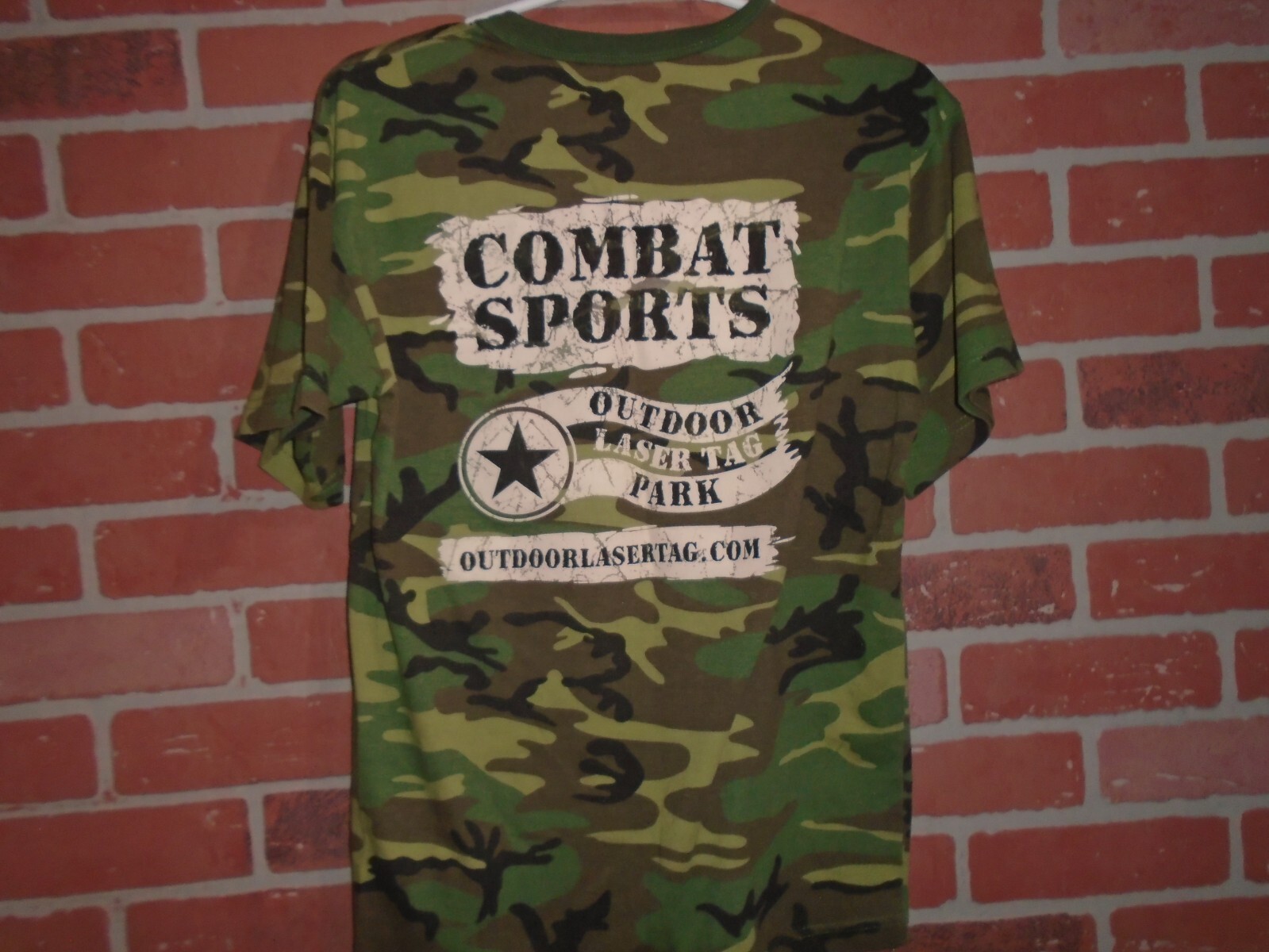 COMBAT SPORTS OUTDOOR LASER TAG MENS CAMOFLAUGE TSHIRT SIZE LARGE
