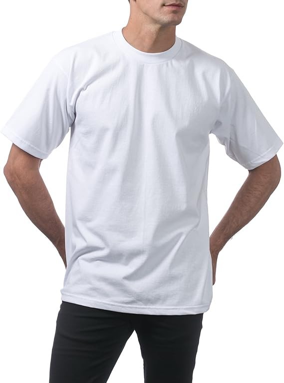 6 Pack – New (Large) Pro Club Men’s Heavyweight Short Sleeve T-Shirt free ship