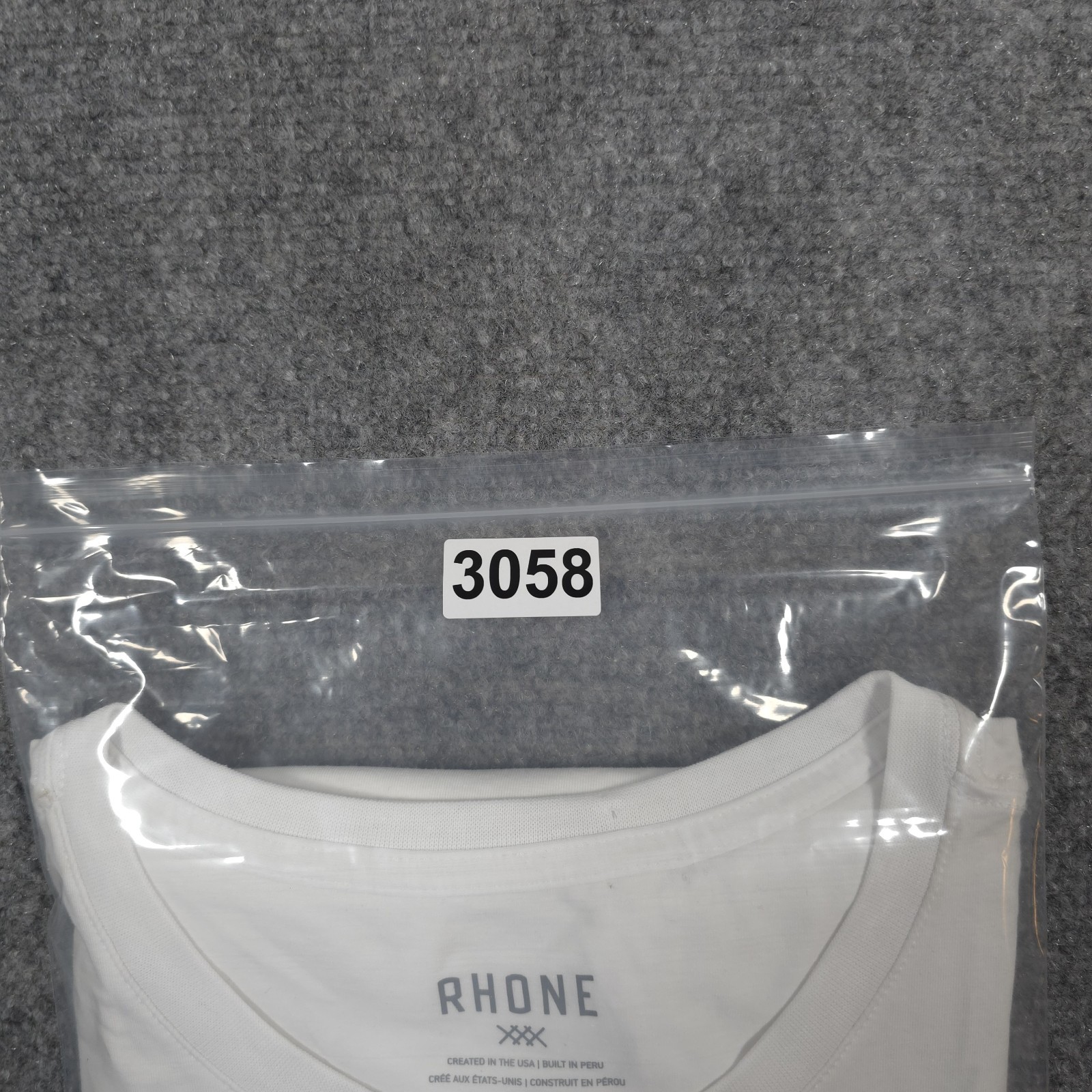NWD Rhone Element Tee Mens L White Long Sleeve Crew Slim Fit Organic Cotton READ