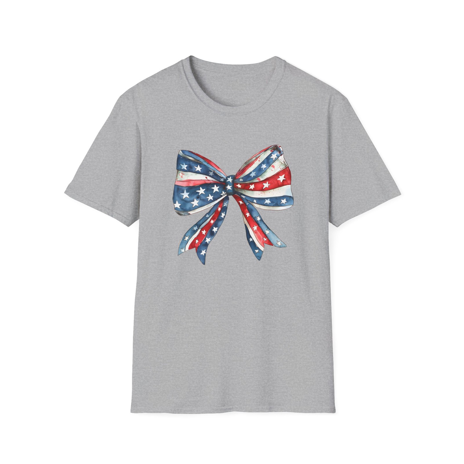 Stars and Stripes Bow, Independence Day Tee