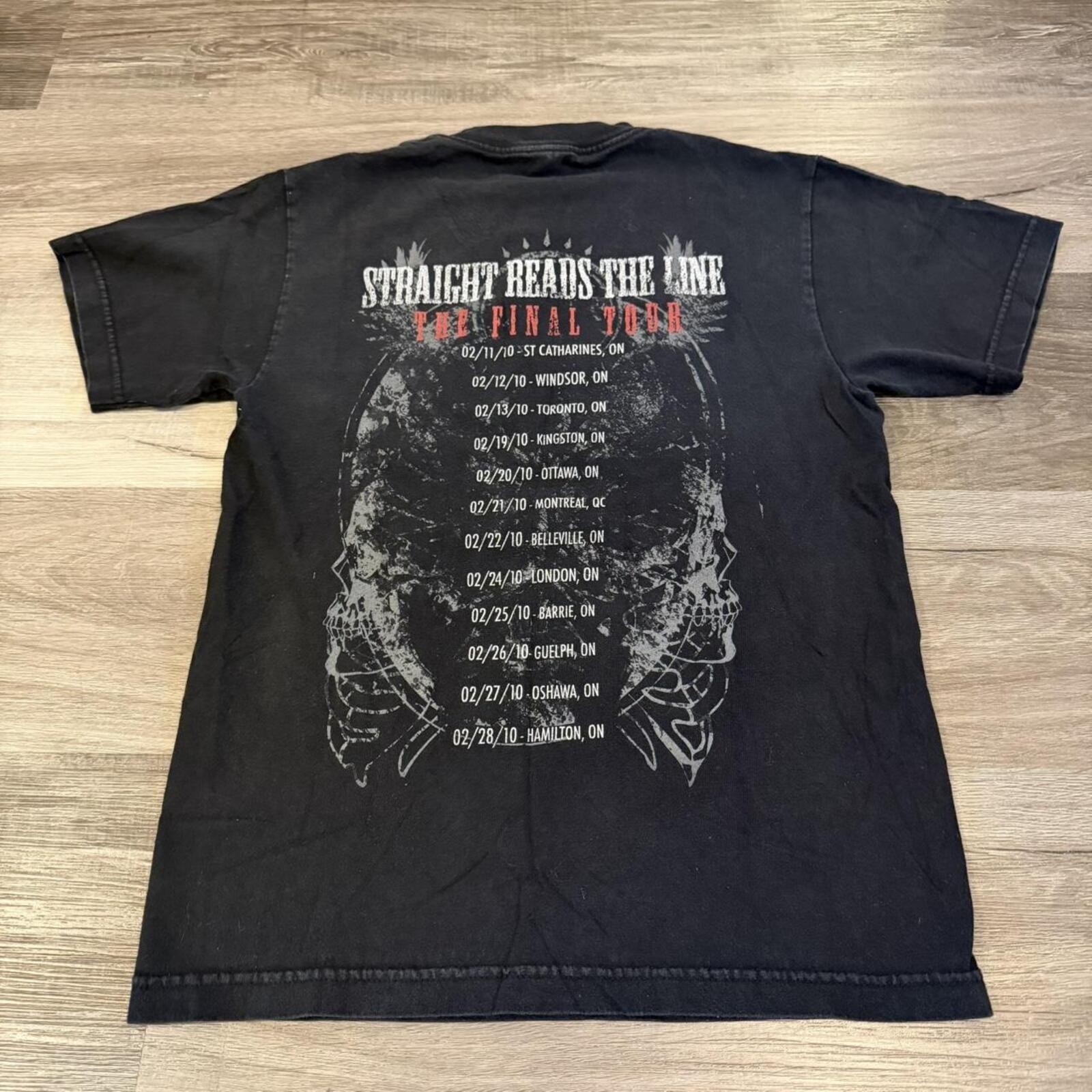 vintage straight reads the line last show t shirt 2010 S