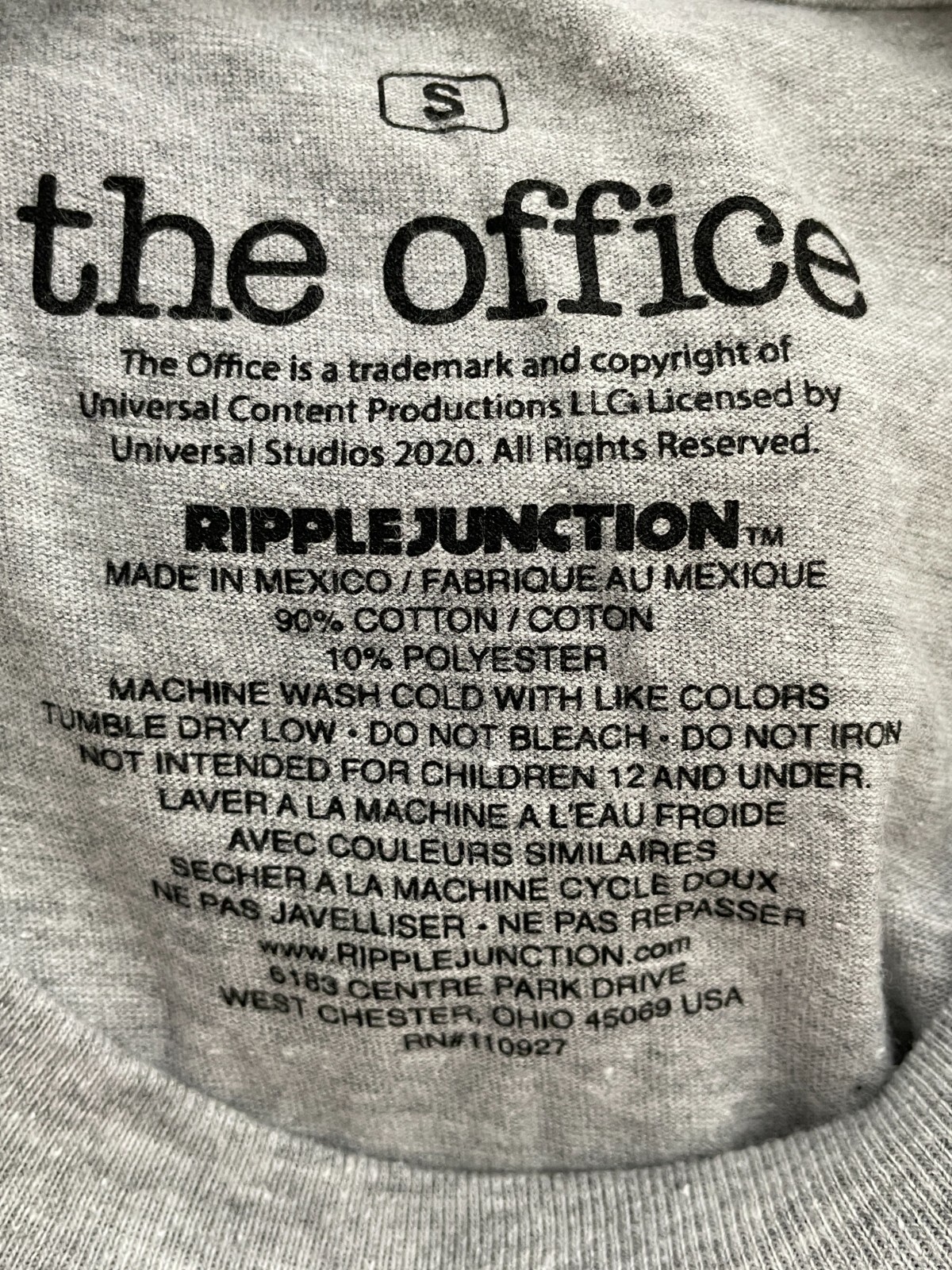 The Office Dwight Schrute “False” Official Gray T-Shirt Men’s SMALL NWT