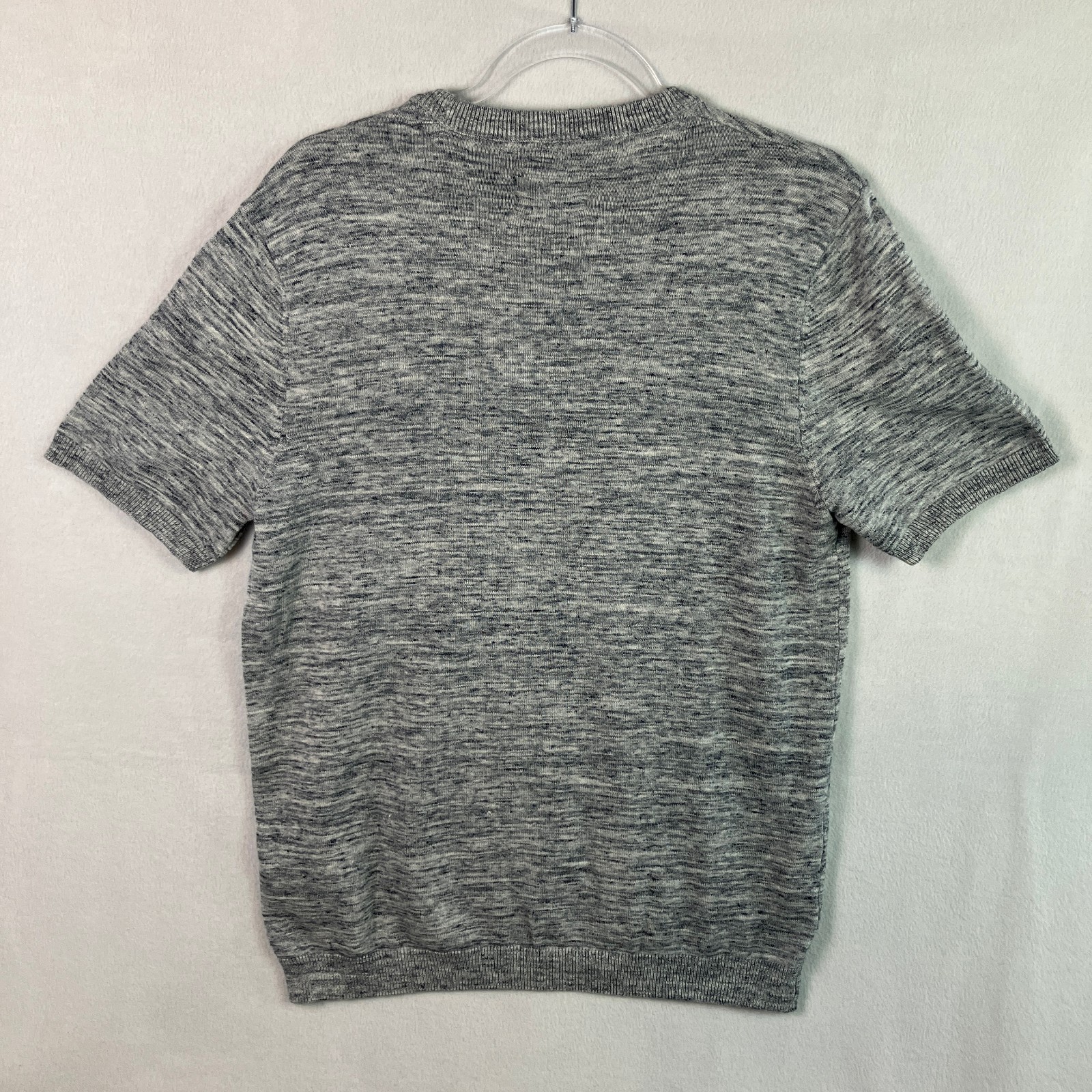 Threadbare Knitted Short Sleeve Tee Gargrave Men’s Size L Fits M Charcoal NWT