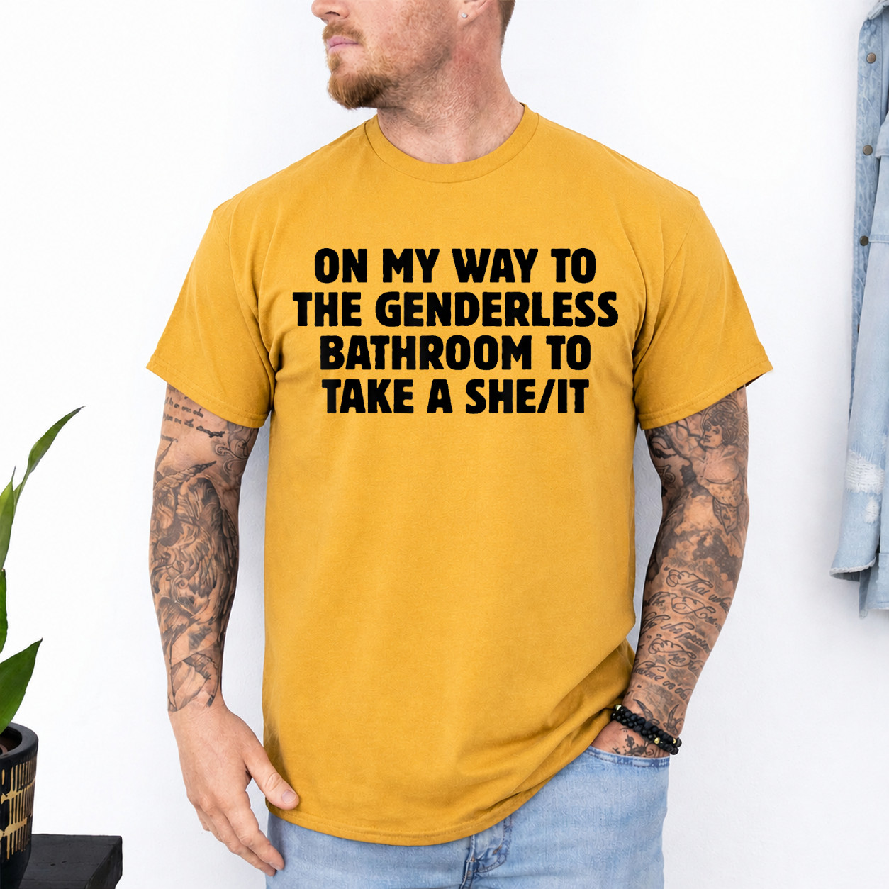 On My Way To The Genderless Bathroom To Tak a She/It T-Shirt