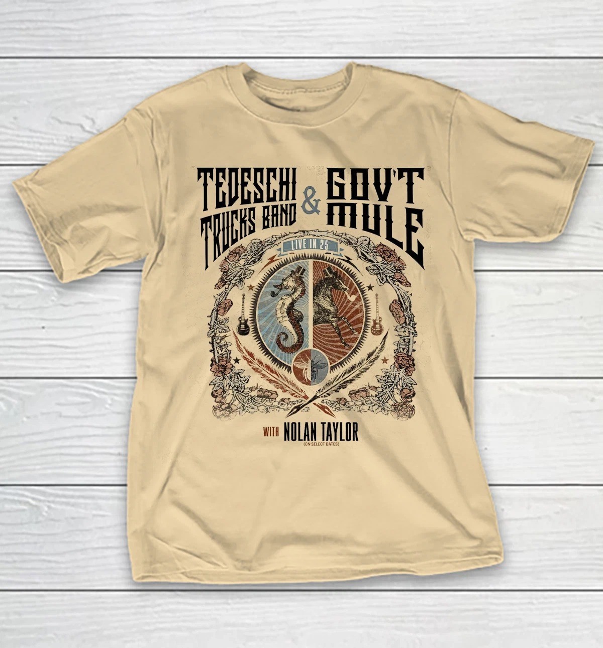 Tedeschi Trucks Band Tour 2025 Govt Mule Sand Color T shirt Full Size S-5XL HH51