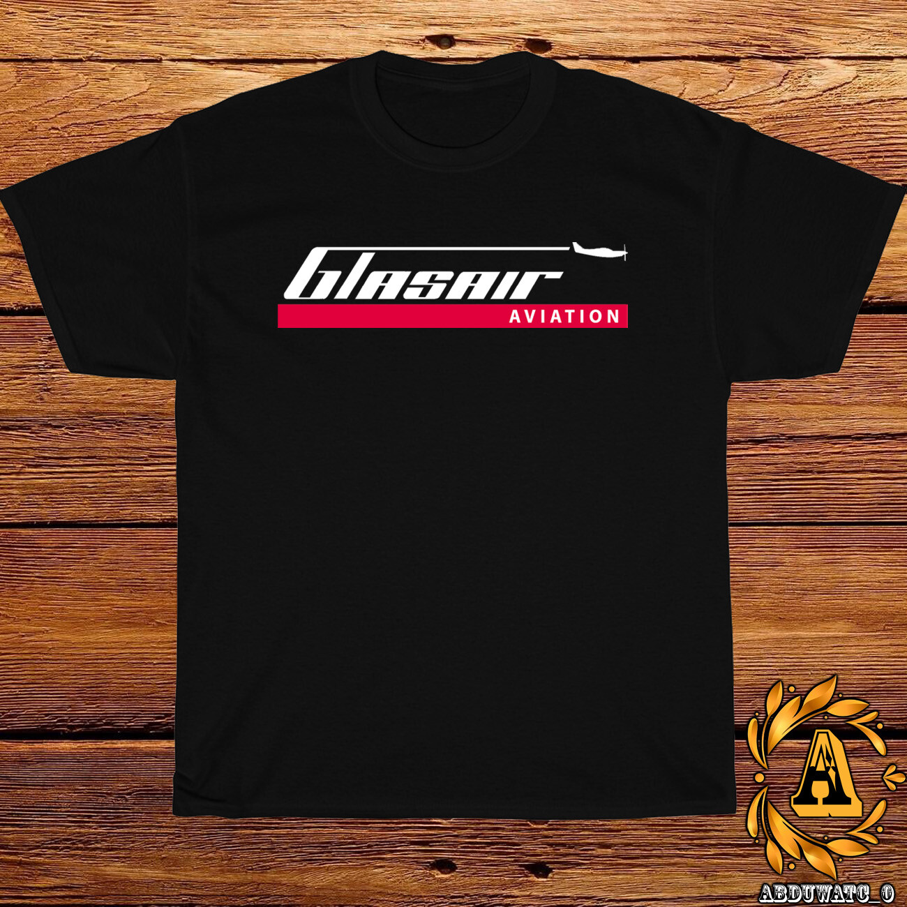 Glasair Aviation Company Old Logo Black/ Grey/ White/ Navy T-Shirt S-5XL