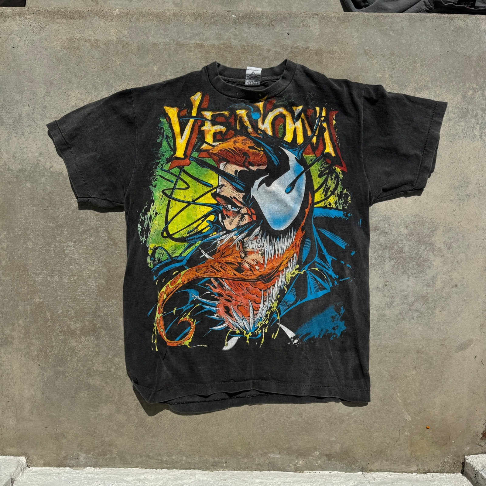 Resurreccion Venom Returns Marvel Graphic T-Shirt Blk Large Double Sided Vintage