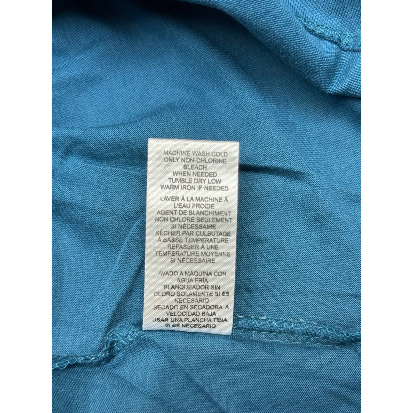 Michael Kors Mens Peacock Blue Graphic Wave Logo T-Shirt M NEW