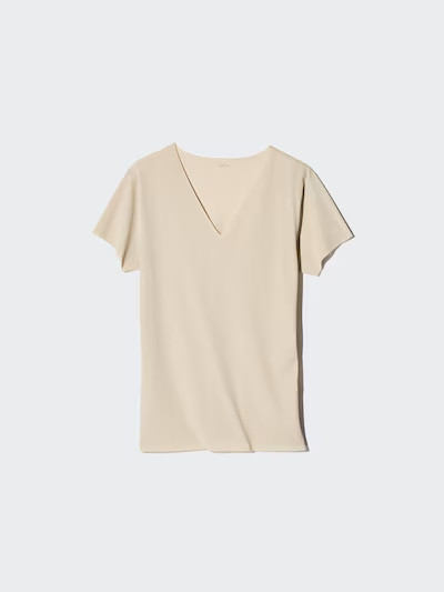 [3-Pack] UNIQLO AIRism Deodorant Mesh V-Neck T-Shirt Anti-Odor Japan NEW