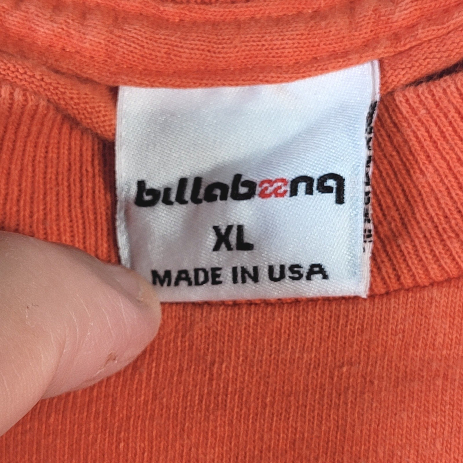 Billabong T-Shirt Mens XL Orange Vintage Bong Systems Graphic Made in USA