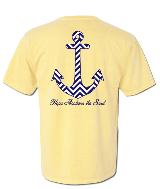 Southern Cross – Hope Anchors the Soul – Short Sleeve Tshirt – Comfort Colors