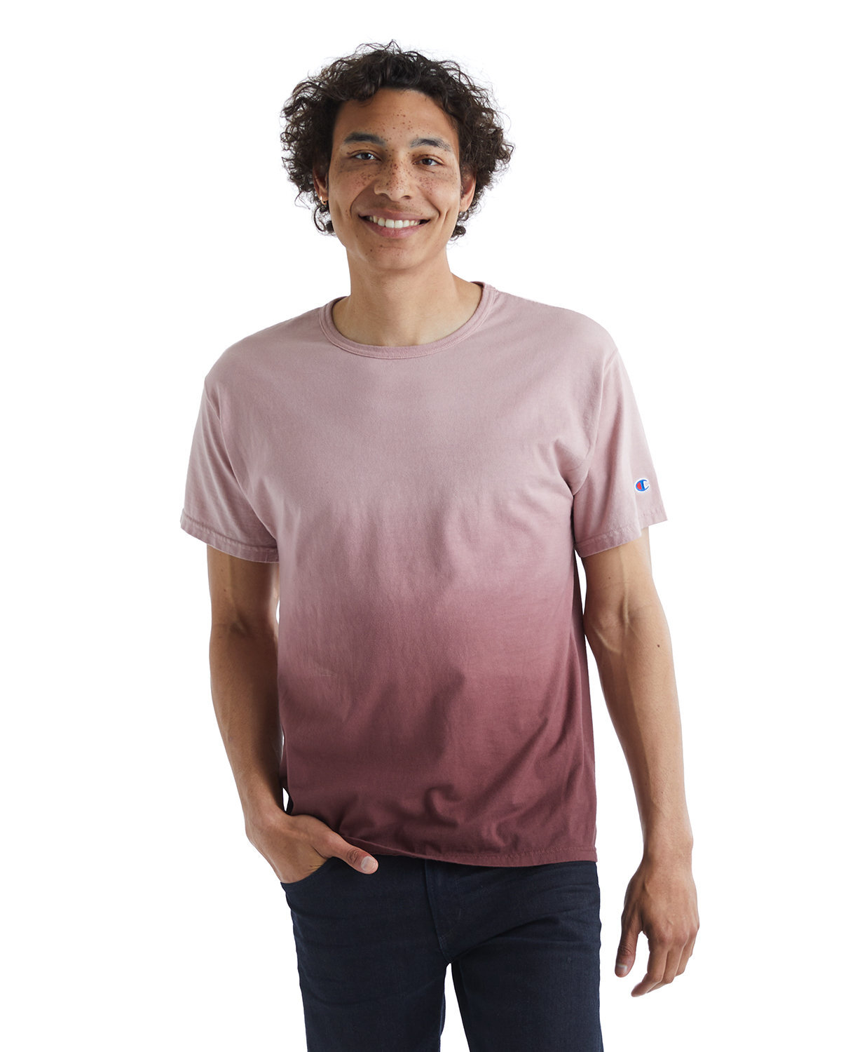 Champion Unisex Classic Jersey Dip Dye Stylish T Shirt Casual T-Shirt CD100D