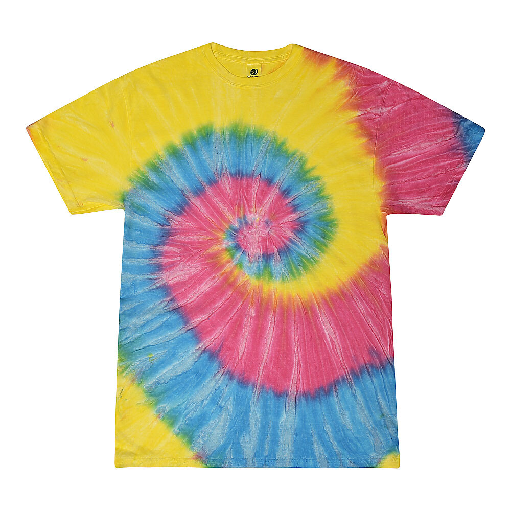 Tie Dye T-Shirts Multi-Color Adult XL 100% Cotton Colortone