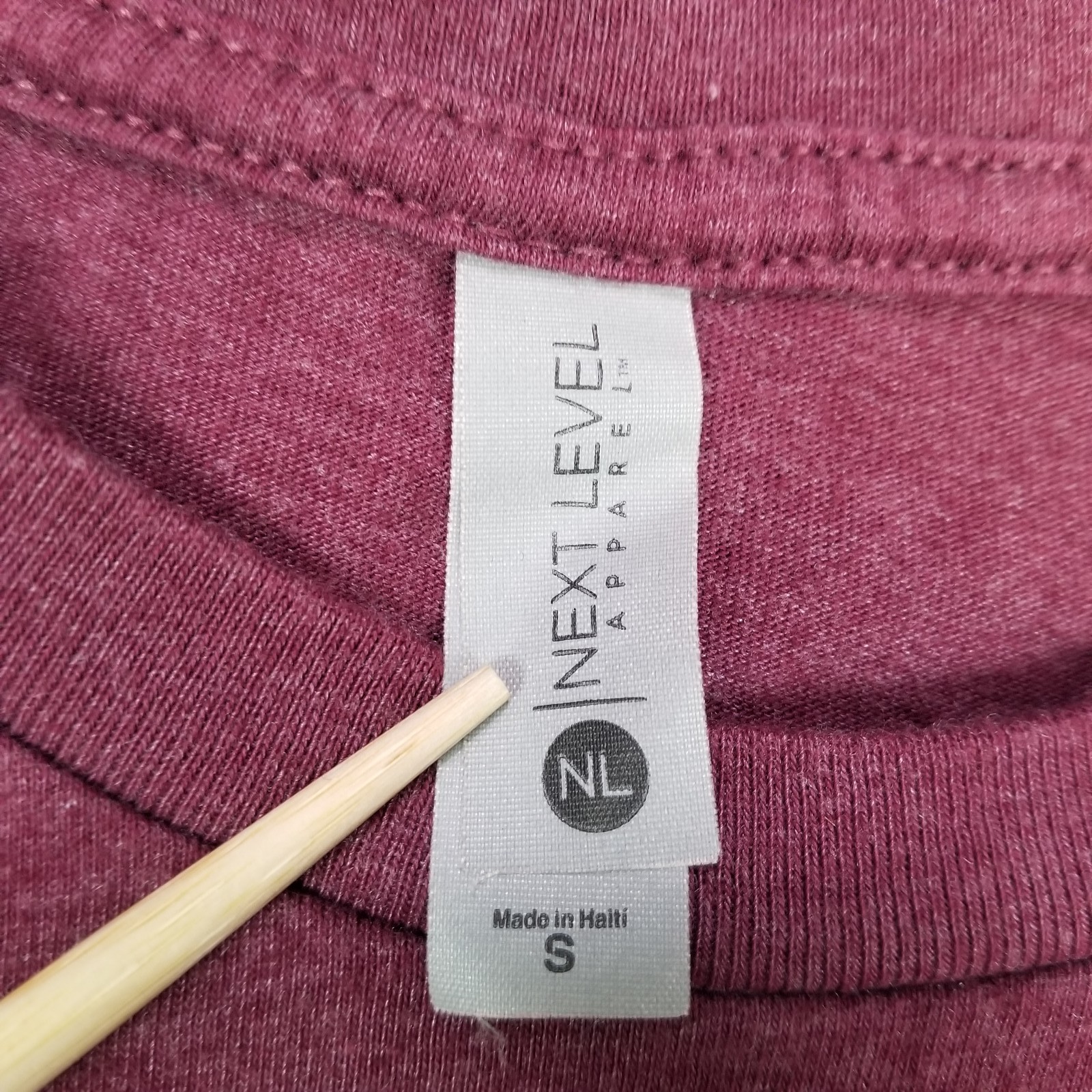 Next Level Apparel Men’s Small Maroon Basic T-Shirt Short Sleeve Crewneck Casual
