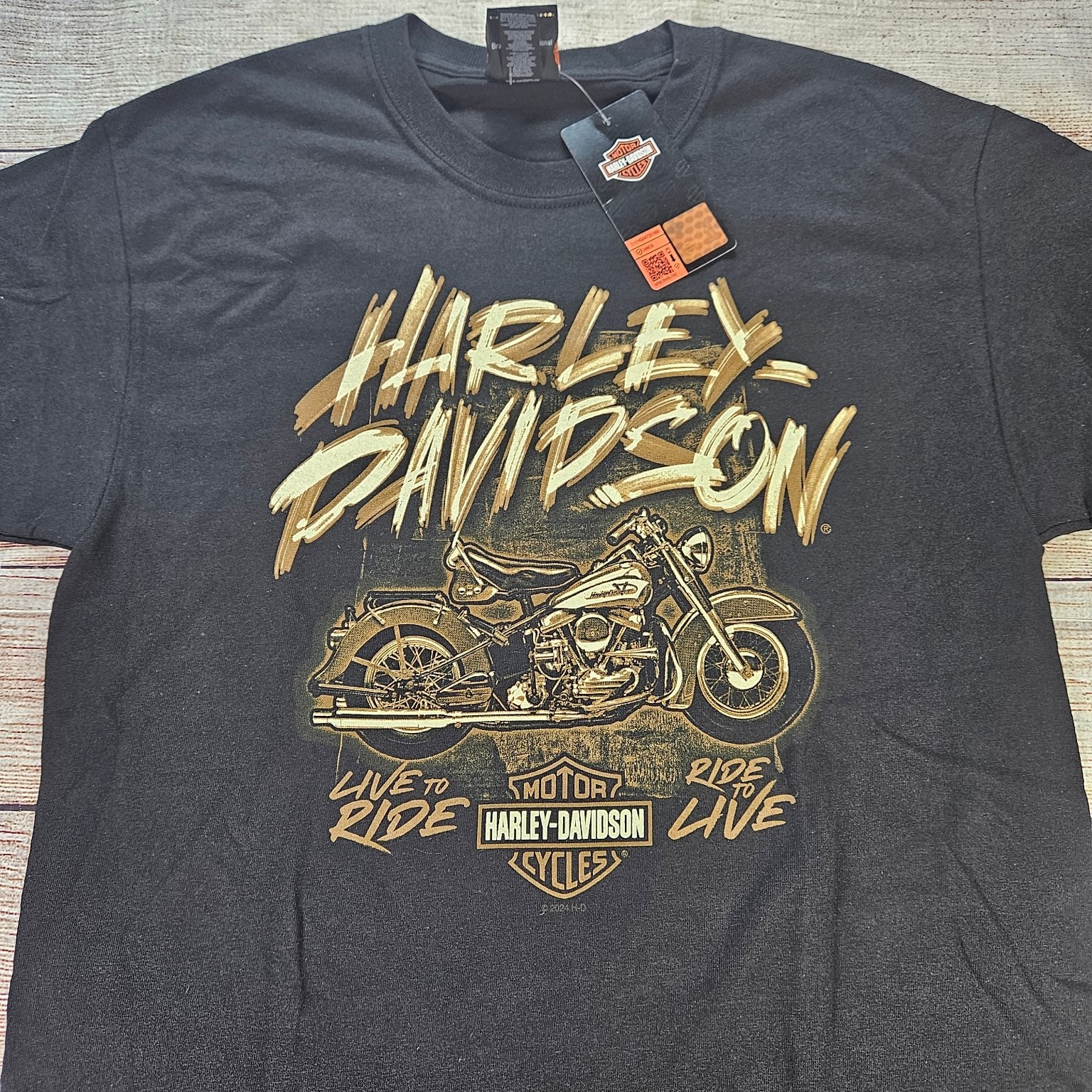 Harley-Davidson T-Shirt Men’s Black M 100% Cotton Motorcycle Graphic Tee