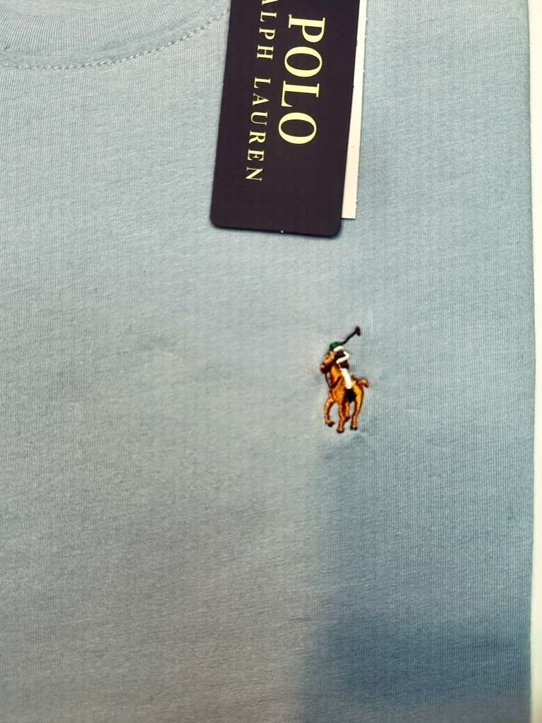 NWT Polo Ralph Lauren Men Short Sleeve Crew Neck Sky Blue T-Shirt Free Shipping