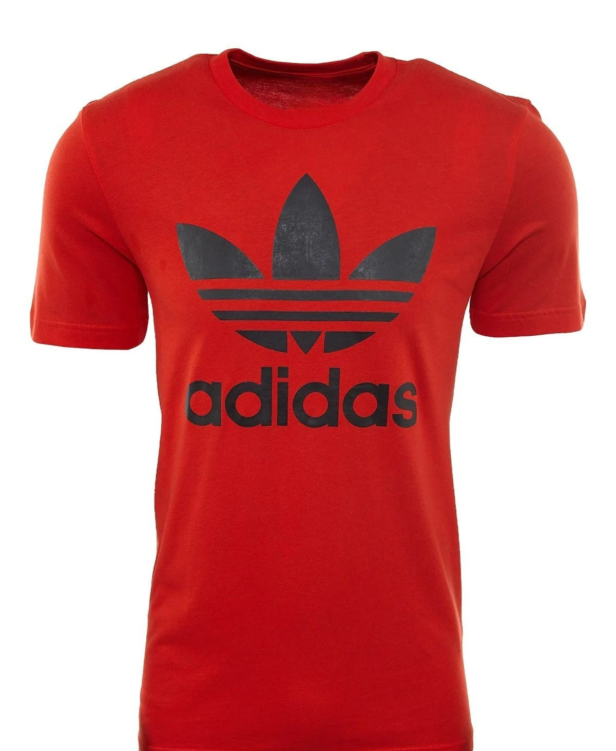 Active Dry Fit Red Adidas trefoil t shirt, Multiple Sizes, With Logo