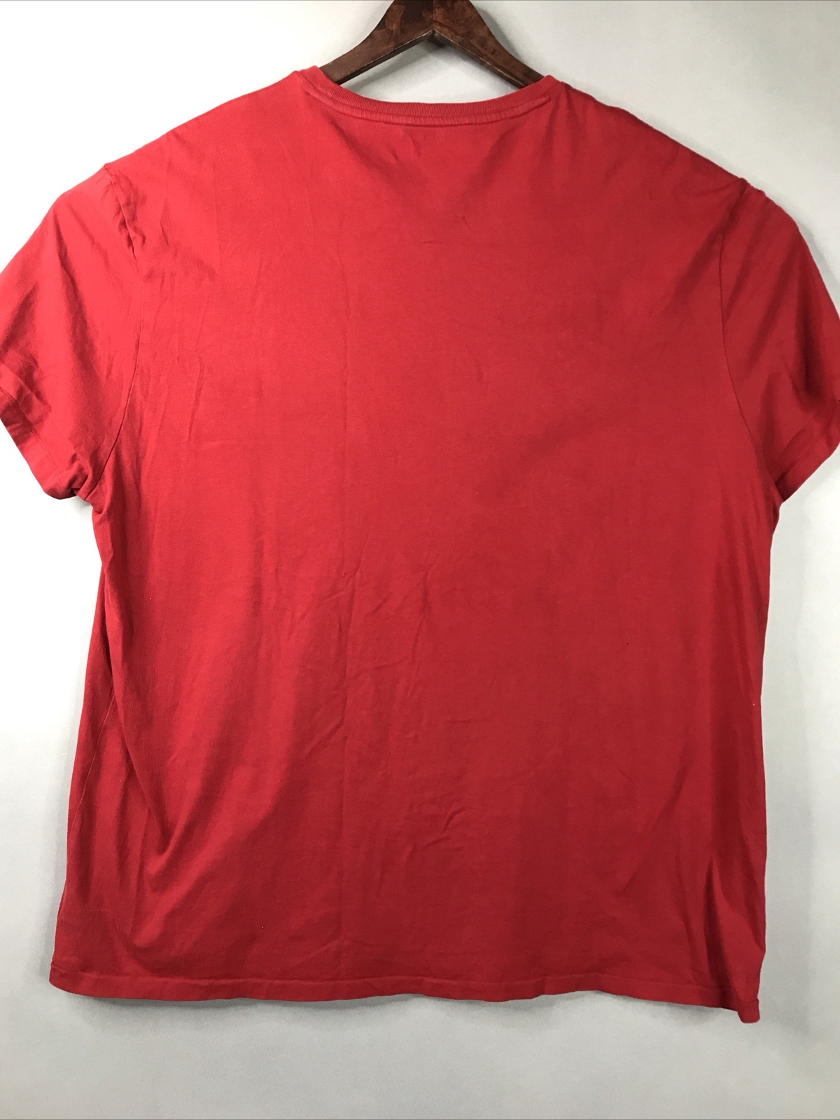 Polo Mens Graphic T-Shirt Red Big Logo Sz XXL Casual Pullover W/Stains See Pics
