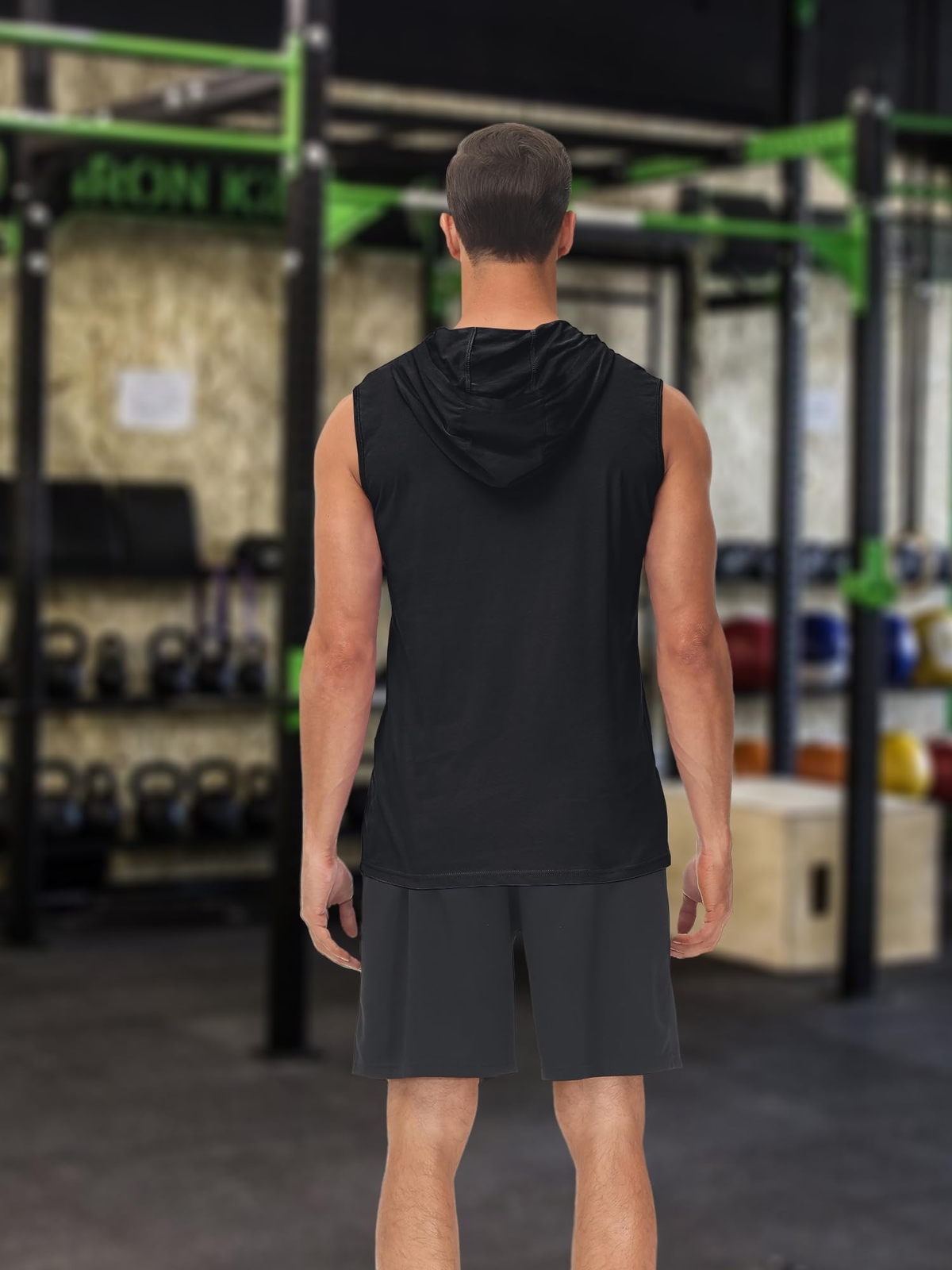 Men’s Hoodie Sleeveless Muscle Shirts Gym Workout Casual Running Sport Summer T