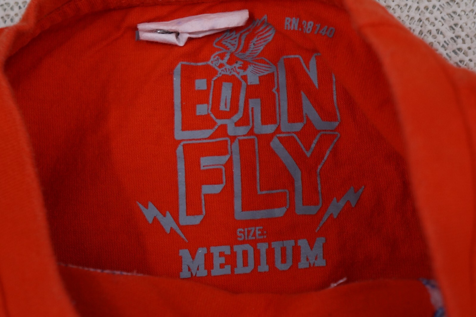 Born Fly Shirt Mens Medium Red Embroidered Stay Fly Hip Hop Streetwear