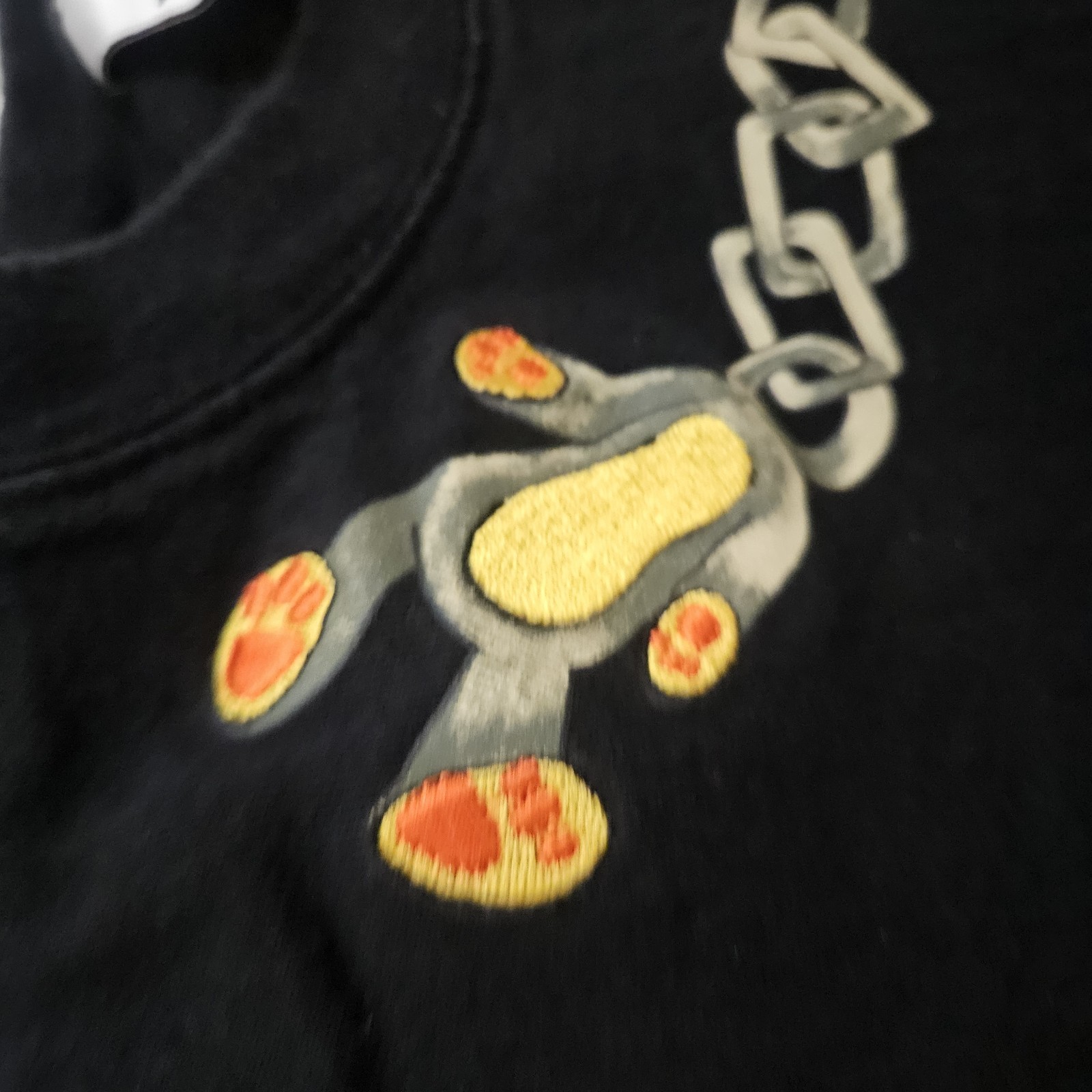 Teddy Fresh Embroidered Gold Chain Black T-Shirt Mens M