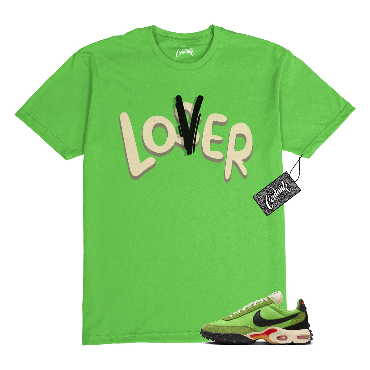 Air Max Waffle Racer Action Green Black Total Orange T Shirt to Match LOVER