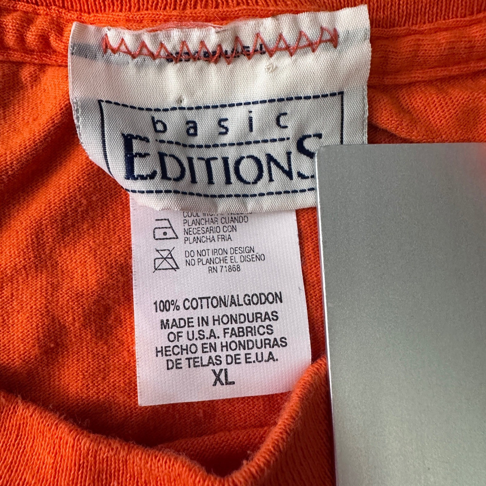 Vintage Basic Editions Halloween Ghost Haunted House Orange T-Shirt Mens XL