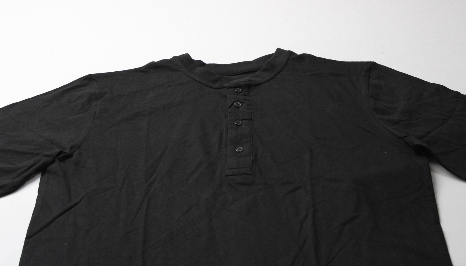 KingSize Men’s Big & Tall Shrink-Less Lightweight Henly T-Shirt CN6 Black Large