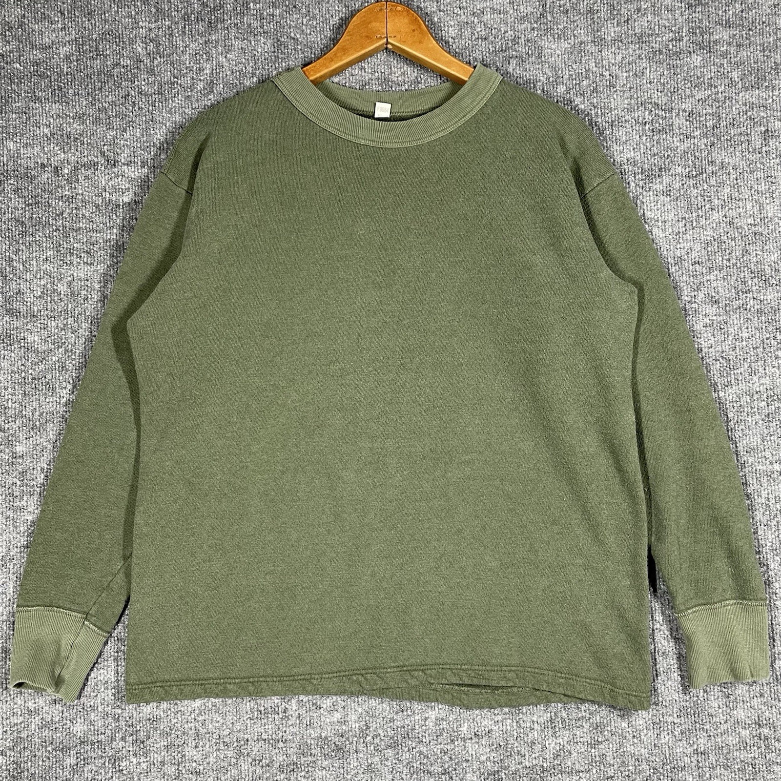 VINTAGE German Bundeswehr Sweatshirt Undershirt Size Small Army Military Green