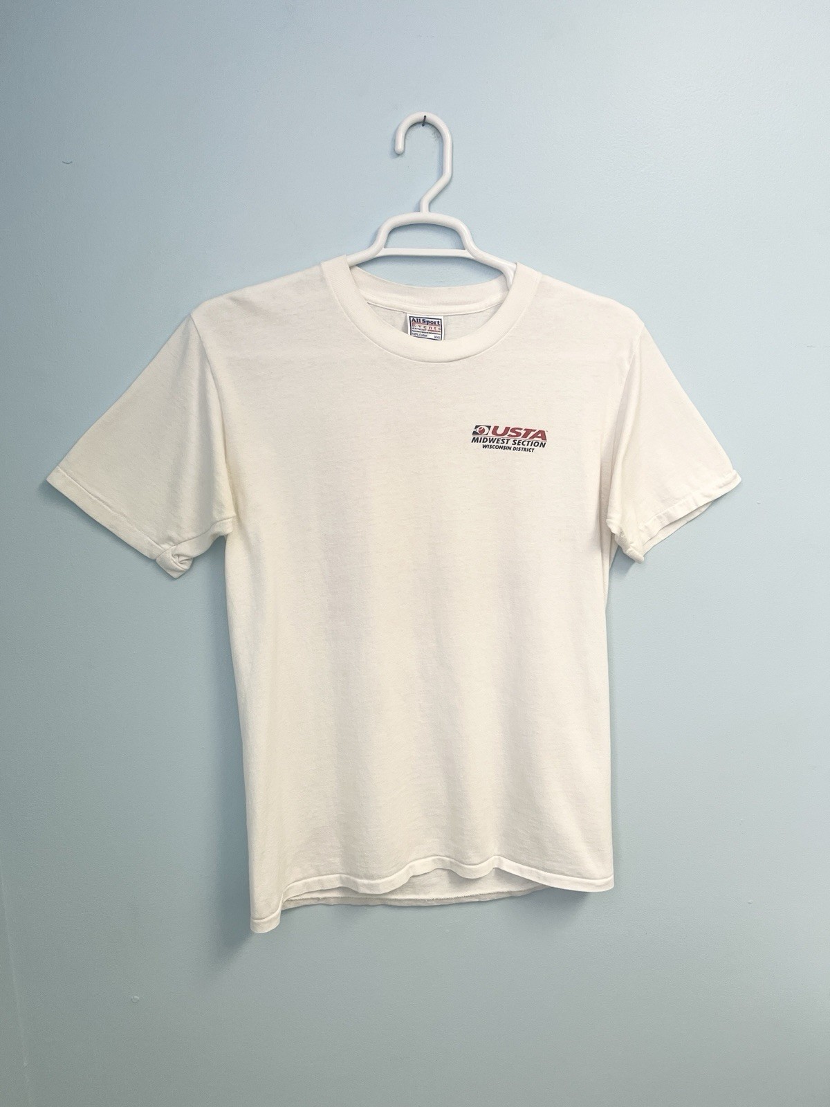 Vintage 90s USTA Midwest Section Wisconsin District Tennis T Shirt Medium