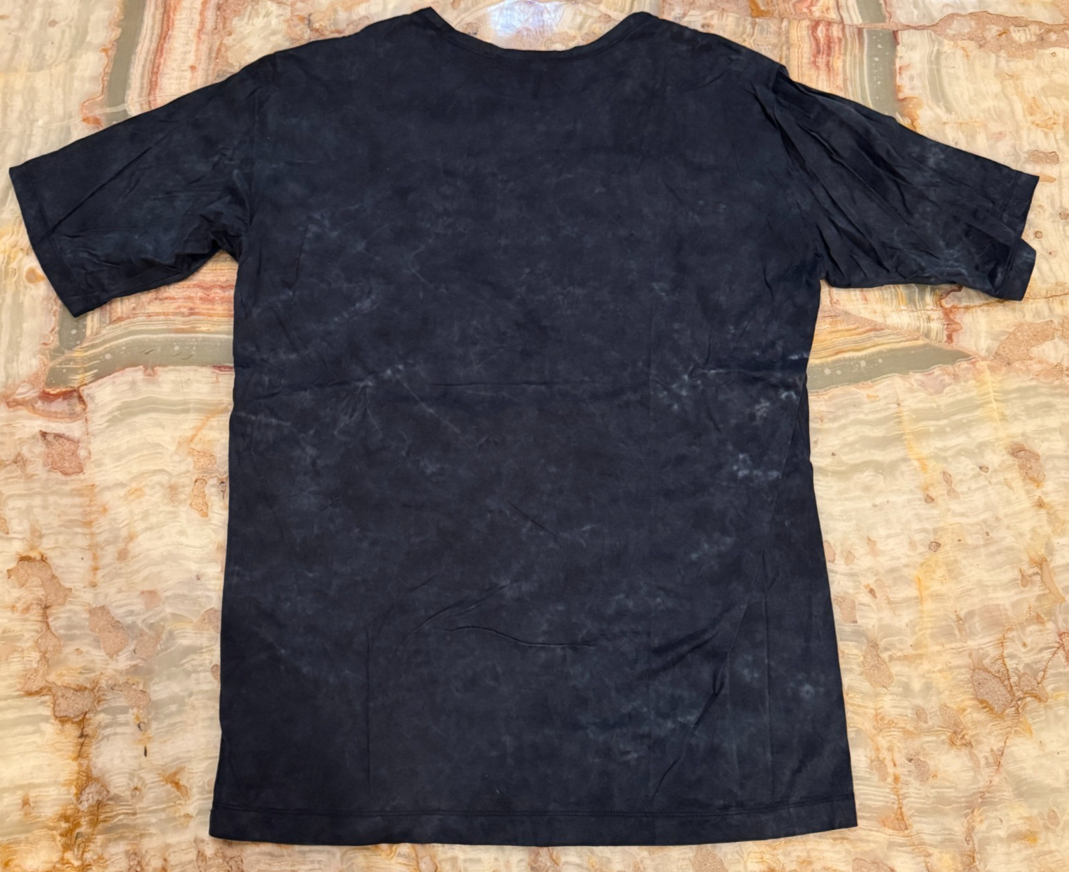 Issey Miyake Mens Garment Dyed T-Shirt Black Crew Neck Short Sleeve Size 5