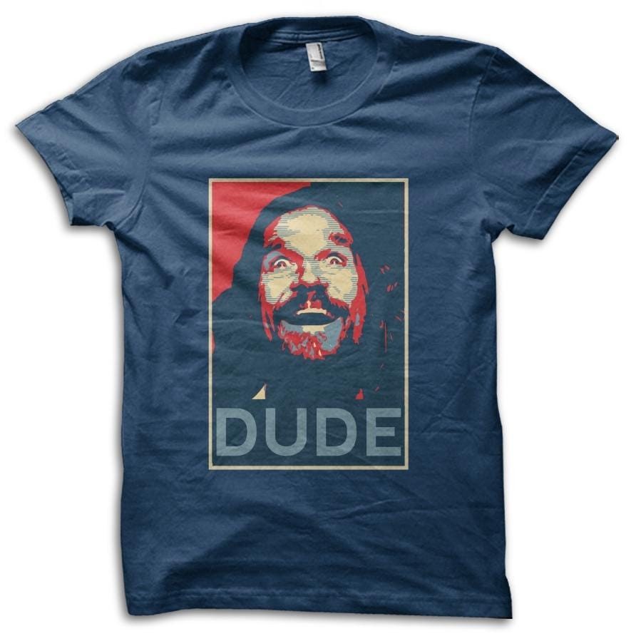 The DUDE The Big Lebowski Jeff Bridges Acid Flashback Funny 90s Retro Movie