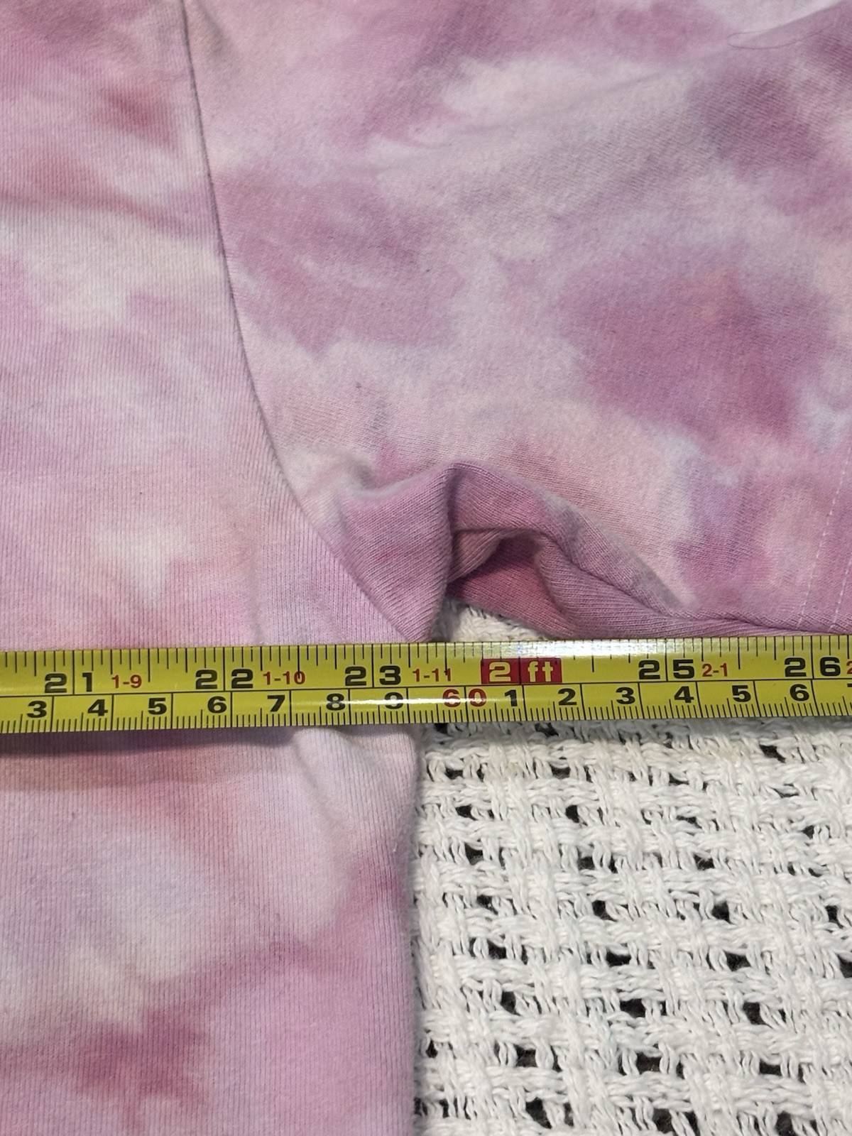Pink Tie Dye Ice Dyed T Shirt Large Heavyweight Cotton Bella Canvas 7.5oz Tee