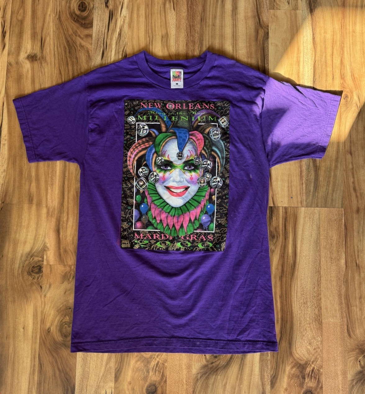 NEW ORLEANS MILLENIUM 2000 Y2K MARDI GRAS Shirt Artwork By Andrea Mistretta