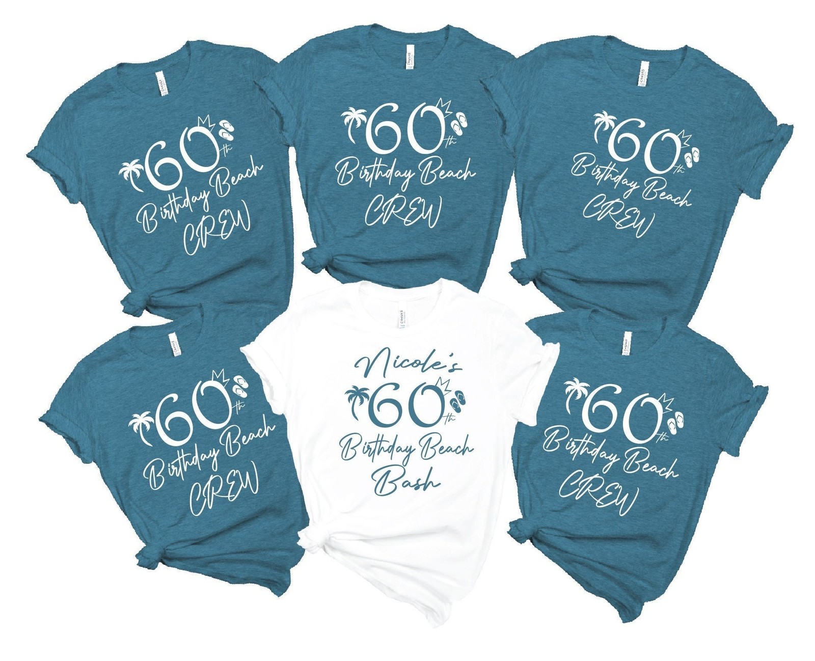 60th Birthday Shirt 60th Birthday Crew T Woman Birthday Tee Custom Birthday