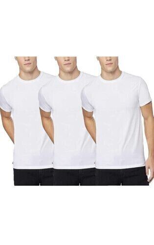 32 Degrees Mens Cool Tee Short Sleeve Crew Neck Quick Dry Anti-Odor 3-Pack S